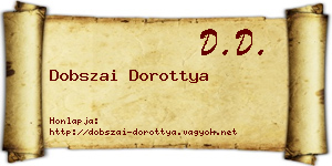 Dobszai Dorottya névjegykártya