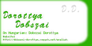 dorottya dobszai business card